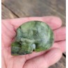 Crâne en Jaspe vert 53mm
