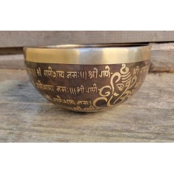 Bol chantant Tibétain 7 métaux 800grs Ganesh