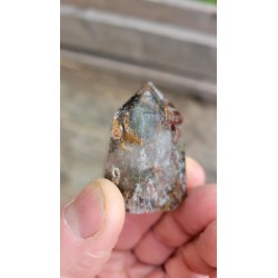 Pointe en Lodolite ou Quartz Chamane (Garden)