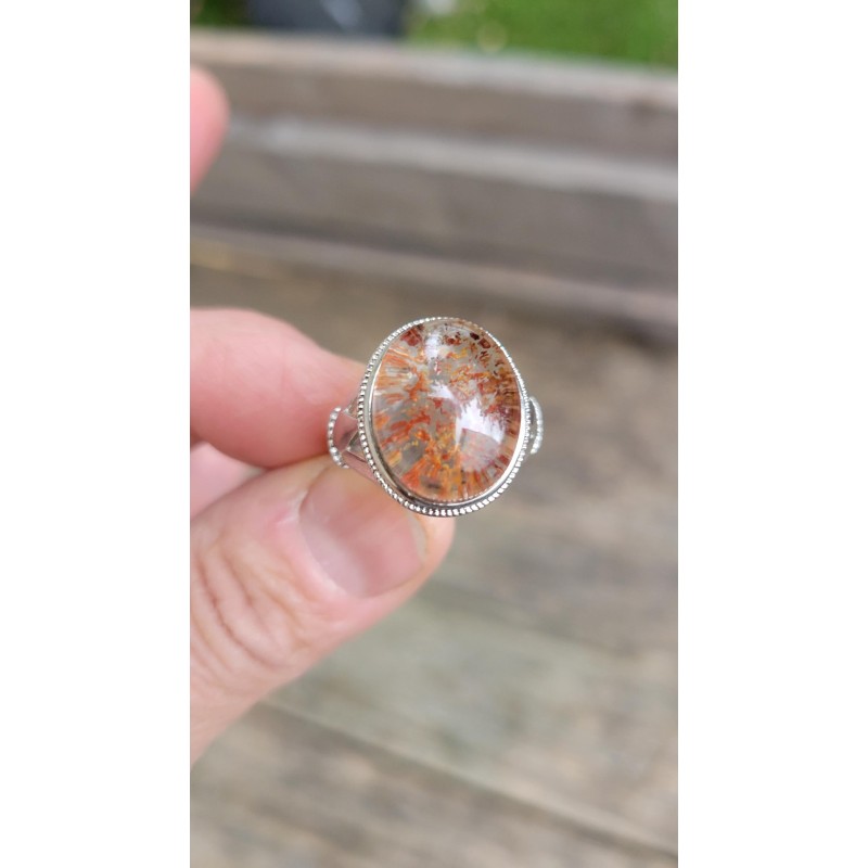 Bague en Lodolite - Quartz jardin