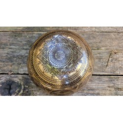 Bol Tibétain 7 métaux gravé 1205grs Métatron