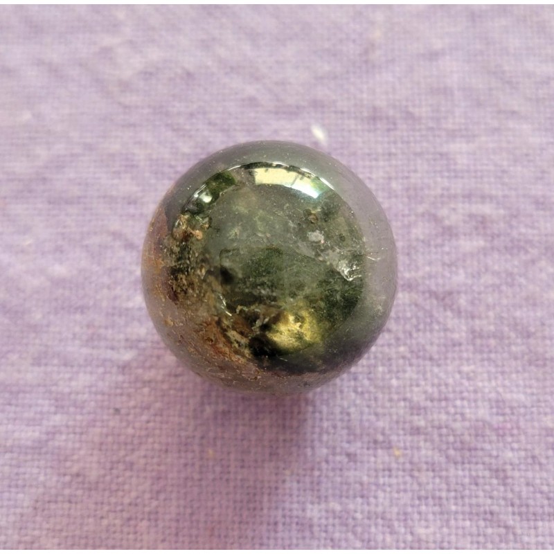 Sphère en Lodolite ou Quartz Chaman (Garden) 23mm 16grs