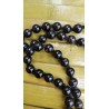 MALA TIBETAIN EN TOURMALINE NOIRE 6mm Noeud