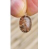 Pendentif goutte en Lodolite ou Quartz jardin