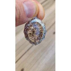 Pendentif vintage en Lodolite ou Quartz Chamane
