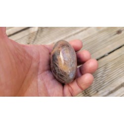 Galet en pierre de lune noire 127grs