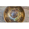 Bol Tibétain 7 métaux gravé 616grs Métatron