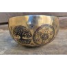 Bol Tibétain 7 métaux gravé 616grs Métatron