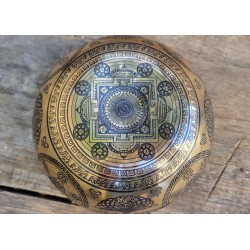 Bol Tibétain 7 métaux gravé 616grs Métatron