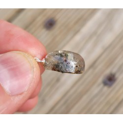 Pendentif goutte en Quartz Chamane Lodolite
