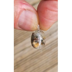 Pendentif goutte en Quartz Chamane Lodolite