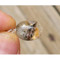 Pendentif goutte en Quartz Chamane Lodolite