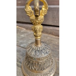 Cloche Tibétaine bronze avec dorje