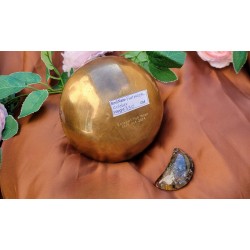 Bol Tibétain chantant 7 métaux 330grs Full Moon + Pierre chamane