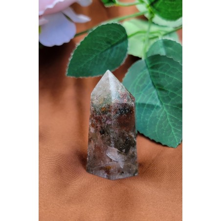 Pointe en Lodolite ou Quartz Jardin (Garden)