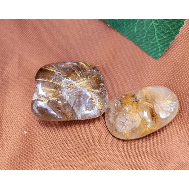 Galet Quartz rutile doré 29grs