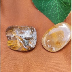 Galet Quartz rutile doré 29grs