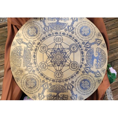 Gong Tibétain 7 métaux 2990grs 49.5cm Métatron