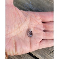 Pendentif goutte en Lodolite ou Quartz jardin