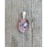 Pendentif goutte en Lodolite ou Quartz jardin
