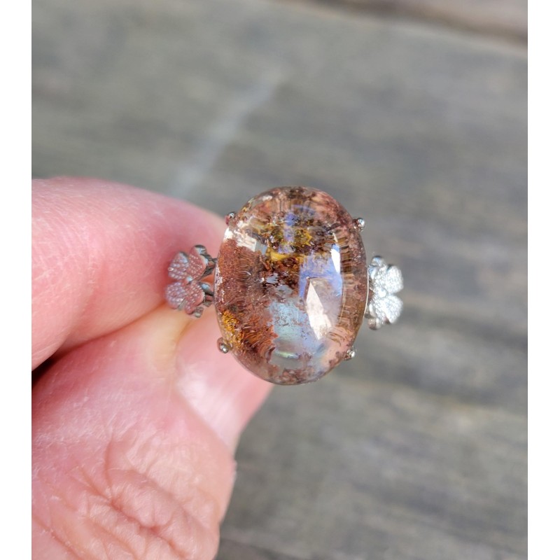 Bague en Lodolite - Quartz jardin