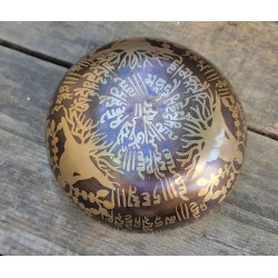 Bol chantant Tibétain 7 métaux 525grs Bouddha Médecine