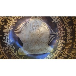 Bol chantant Tibétain 7 métaux 525grs Bouddha Médecine