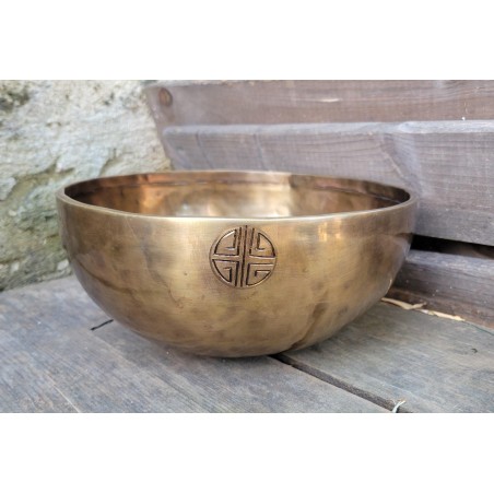 Bol chantant tibétain 7 métaux 1720grs Guru Full moon