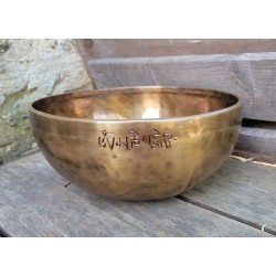 Bol chantant tibétain 7 métaux 1720grs Guru Full moon