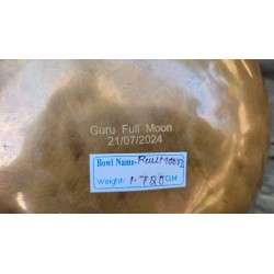 Bol chantant tibétain 7 métaux 1720grs Guru Full moon