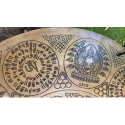 Gong Tibétain 7 métaux  2510grs 52.5cm