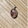 Pendentif goutte en Lodolite ou Quartz jardin