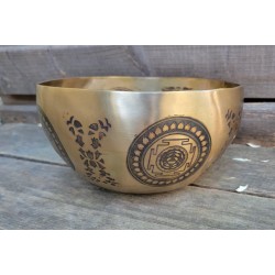 Bol Tibétain 7 métaux 1200grs Lingam gravé