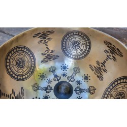 Bol Tibétain 7 métaux 1200grs Lingam gravé