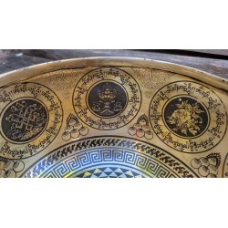 Bol Tibétain 7 métaux 1527grs Lingam gravé