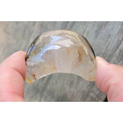 Lune en Lodolite ou Quartz Chamane (Garden) 51mm 58grs