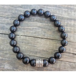 Bracelet en Shungite noire 8mm Femme