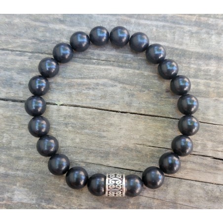 Bracelet en Shungite noire 8mm Femme