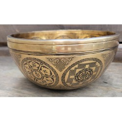 Bol Tibétain 7 métaux 1495grs Lingam gravé
