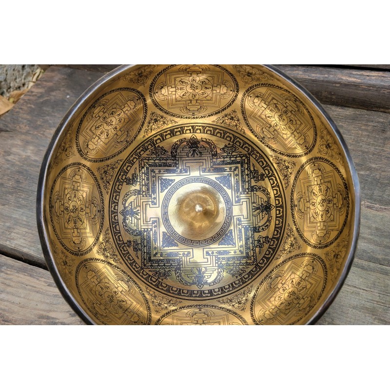Bol Tibétain 7 métaux 1495grs Lingam gravé