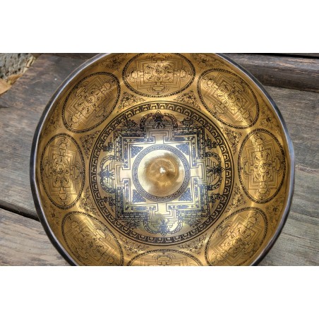 Bol Tibétain 7 métaux 1495grs Lingam gravé