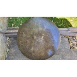 Gong Antique Indien 7 métaux 43cm 2430grs