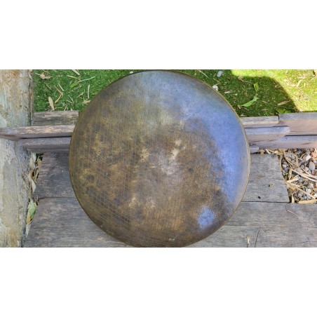 Gong Antique Indien 7 métaux 43cm 2430grs