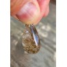 Pendentif goutte en Quartz rutile doré
