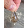 Pendentif goutte en Quartz rutile doré