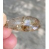 Pendentif goutte en Quartz rutile doré