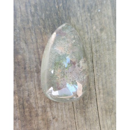 Pendentif goutte en Lodolite ou Quartz jardin