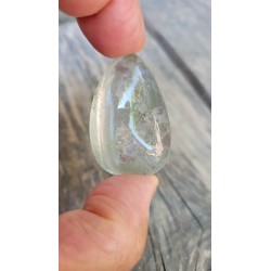 Pendentif goutte en Lodolite ou Quartz jardin