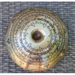 Bol chantant Tibétain 7 métaux 1107grs Lingam gravé