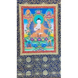 Thangka tibétain Bouddha Vairocana 126x68cm Tangka